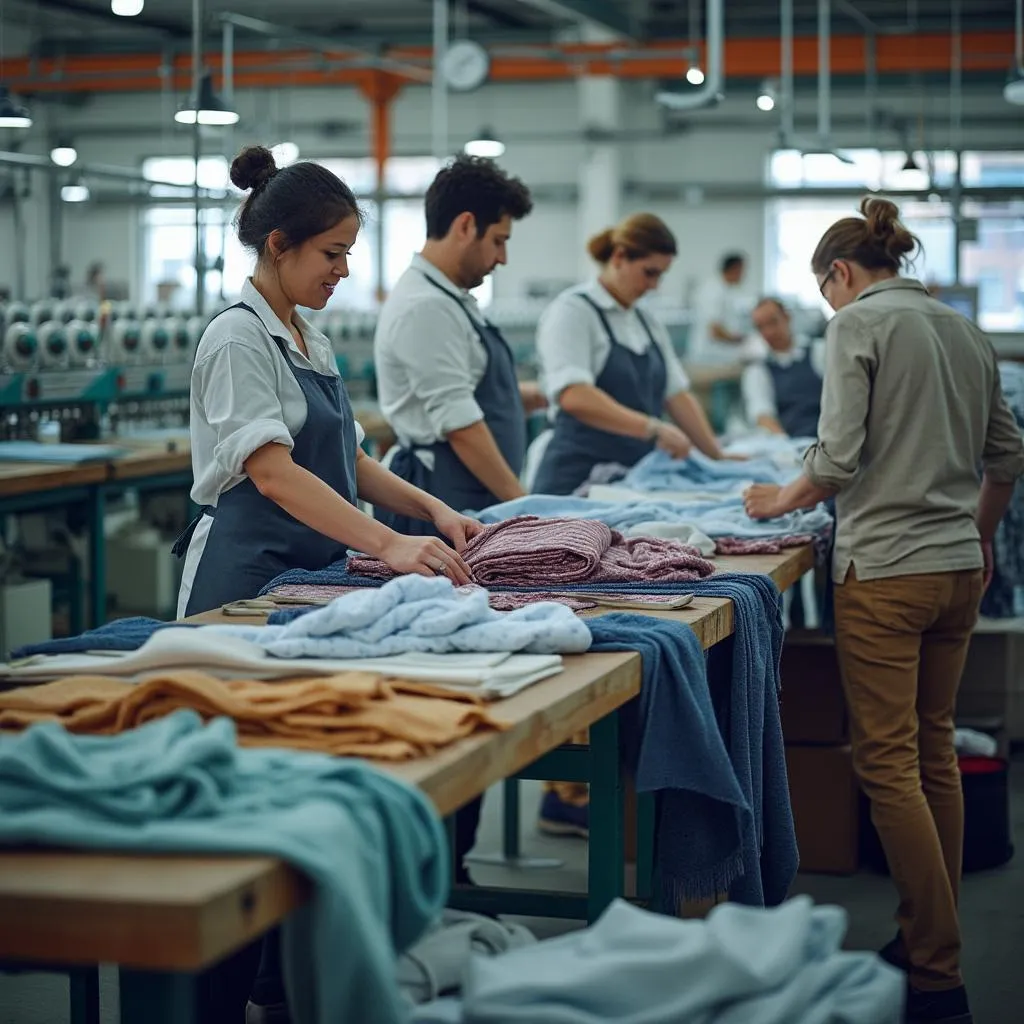 Fábrica textil argentina exportando